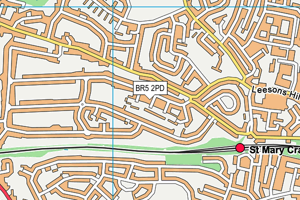 BR5 2PD map - OS VectorMap District (Ordnance Survey)