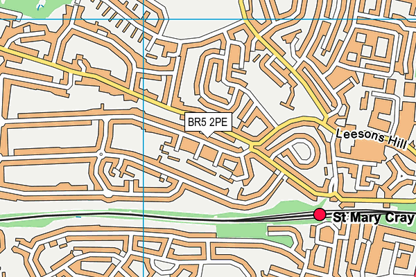 BR5 2PE map - OS VectorMap District (Ordnance Survey)
