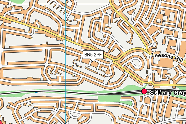 BR5 2PF map - OS VectorMap District (Ordnance Survey)