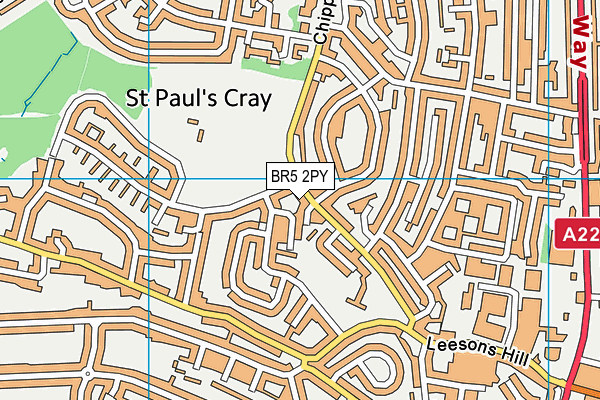 BR5 2PY map - OS VectorMap District (Ordnance Survey)
