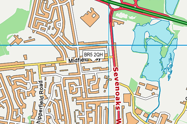 BR5 2QH map - OS VectorMap District (Ordnance Survey)