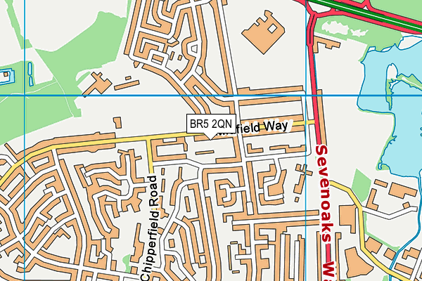 BR5 2QN map - OS VectorMap District (Ordnance Survey)