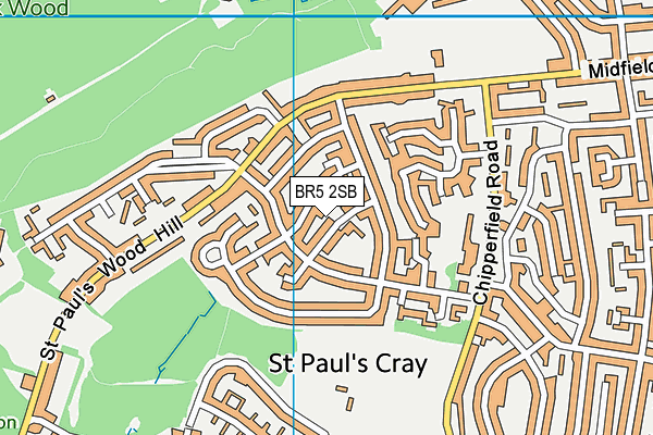 BR5 2SB map - OS VectorMap District (Ordnance Survey)