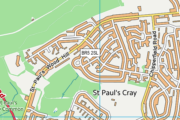 BR5 2SL map - OS VectorMap District (Ordnance Survey)