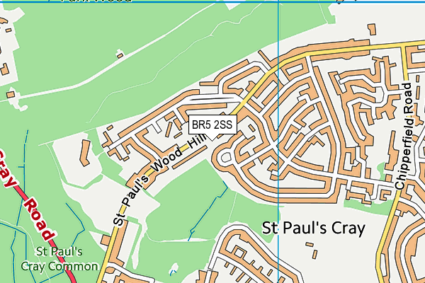BR5 2SS map - OS VectorMap District (Ordnance Survey)