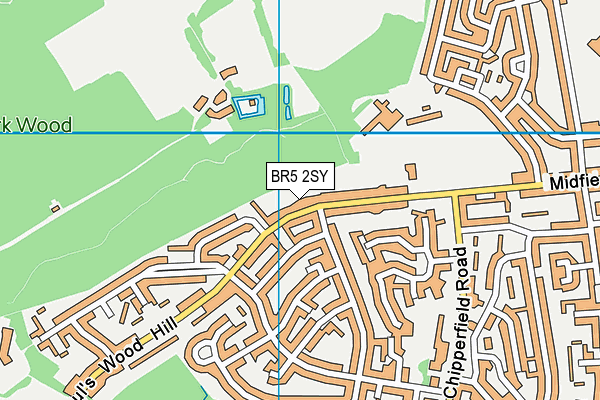 BR5 2SY map - OS VectorMap District (Ordnance Survey)