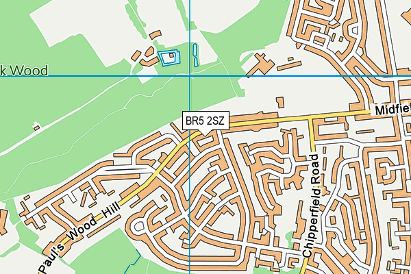BR5 2SZ map - OS VectorMap District (Ordnance Survey)