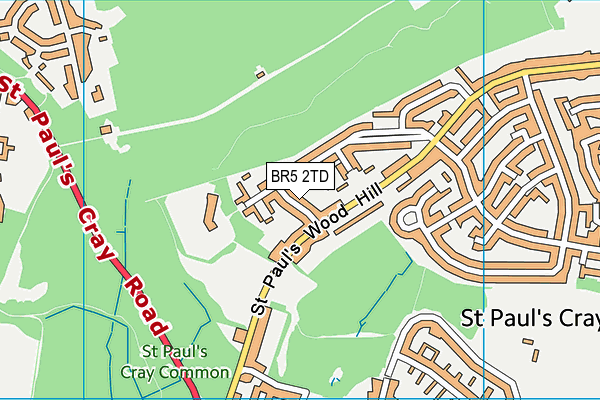 BR5 2TD map - OS VectorMap District (Ordnance Survey)