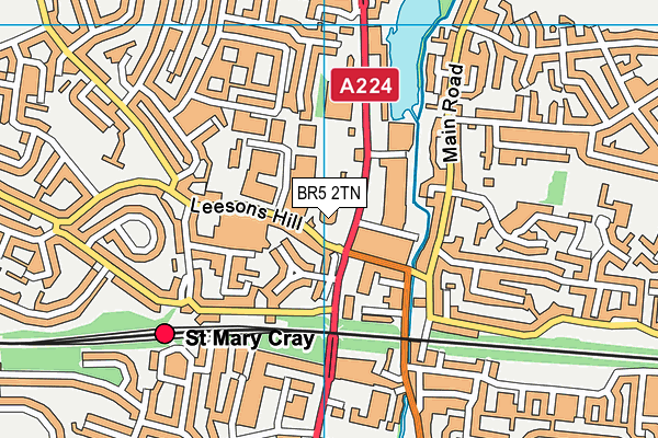 BR5 2TN map - OS VectorMap District (Ordnance Survey)