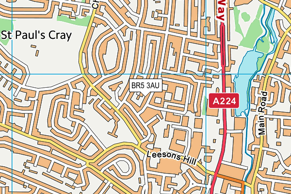 BR5 3AU map - OS VectorMap District (Ordnance Survey)