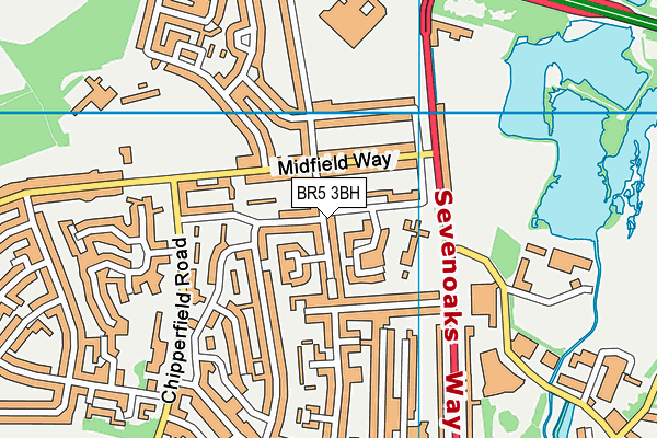 BR5 3BH map - OS VectorMap District (Ordnance Survey)