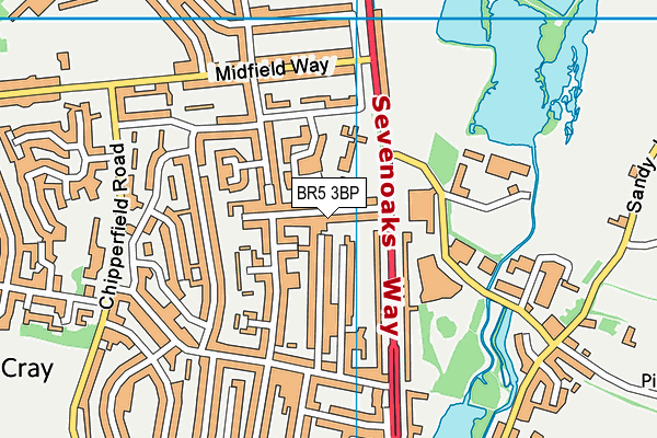 BR5 3BP map - OS VectorMap District (Ordnance Survey)