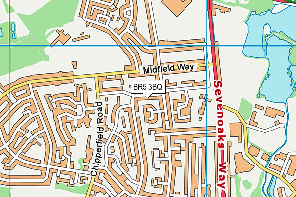 BR5 3BQ map - OS VectorMap District (Ordnance Survey)