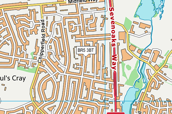 BR5 3BT map - OS VectorMap District (Ordnance Survey)