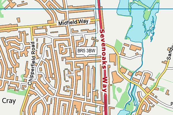 BR5 3BW map - OS VectorMap District (Ordnance Survey)