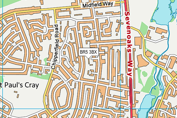 BR5 3BX map - OS VectorMap District (Ordnance Survey)