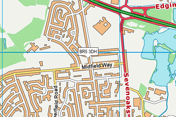 BR5 3DH map - OS VectorMap District (Ordnance Survey)