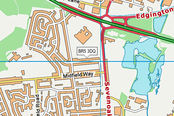 BR5 3DQ map - OS VectorMap District (Ordnance Survey)