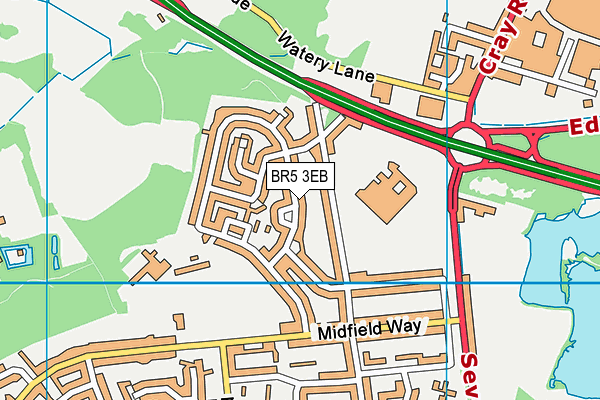 BR5 3EB map - OS VectorMap District (Ordnance Survey)