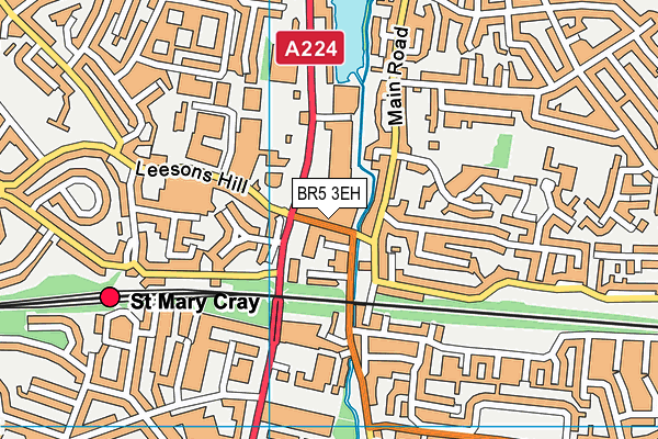 BR5 3EH map - OS VectorMap District (Ordnance Survey)