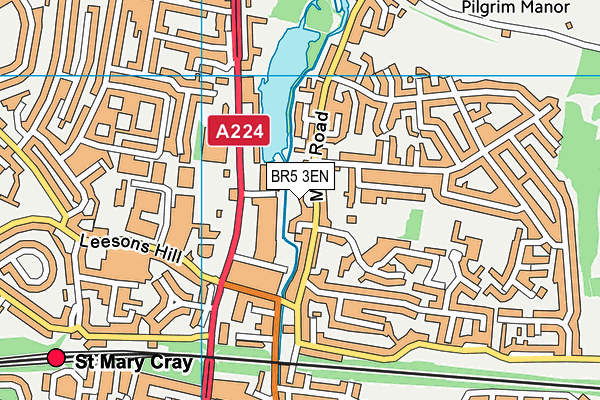 BR5 3EN map - OS VectorMap District (Ordnance Survey)