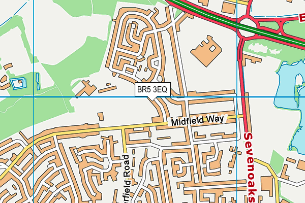 BR5 3EQ map - OS VectorMap District (Ordnance Survey)