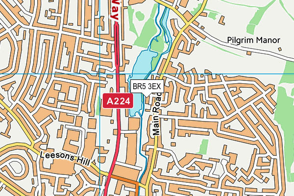 BR5 3EX map - OS VectorMap District (Ordnance Survey)