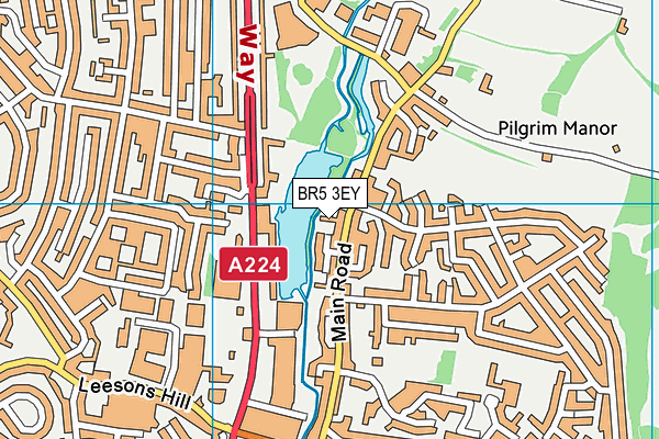 BR5 3EY map - OS VectorMap District (Ordnance Survey)