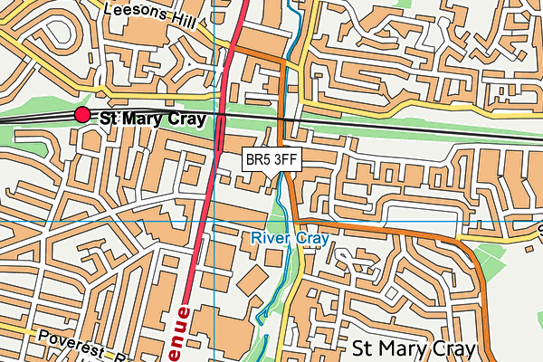 BR5 3FF map - OS VectorMap District (Ordnance Survey)