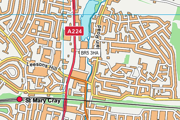 BR5 3HA map - OS VectorMap District (Ordnance Survey)