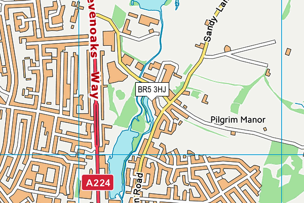 BR5 3HJ map - OS VectorMap District (Ordnance Survey)