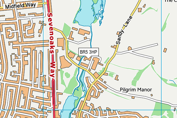 BR5 3HP map - OS VectorMap District (Ordnance Survey)