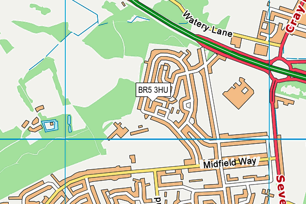 BR5 3HU map - OS VectorMap District (Ordnance Survey)