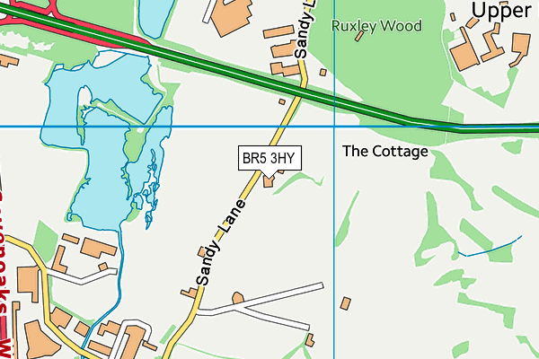 Bromley Ski Centre (Closed) map (BR5 3HY) - OS VectorMap District (Ordnance Survey)