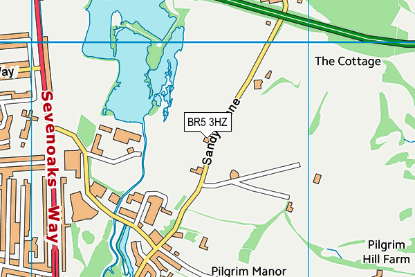 BR5 3HZ map - OS VectorMap District (Ordnance Survey)