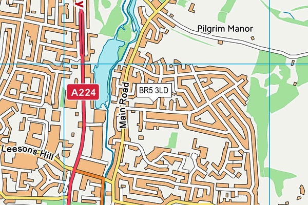 BR5 3LD map - OS VectorMap District (Ordnance Survey)