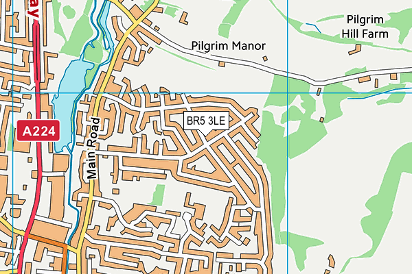 BR5 3LE map - OS VectorMap District (Ordnance Survey)