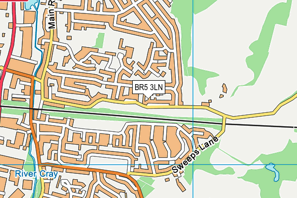BR5 3LN map - OS VectorMap District (Ordnance Survey)