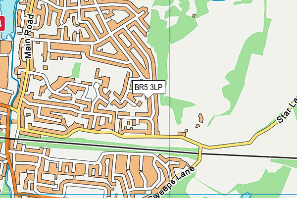 BR5 3LP map - OS VectorMap District (Ordnance Survey)