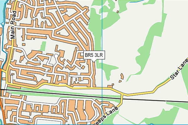 BR5 3LR map - OS VectorMap District (Ordnance Survey)