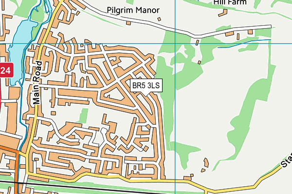 BR5 3LS map - OS VectorMap District (Ordnance Survey)