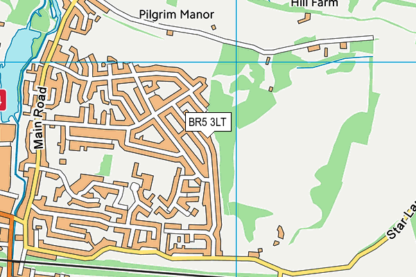 BR5 3LT map - OS VectorMap District (Ordnance Survey)