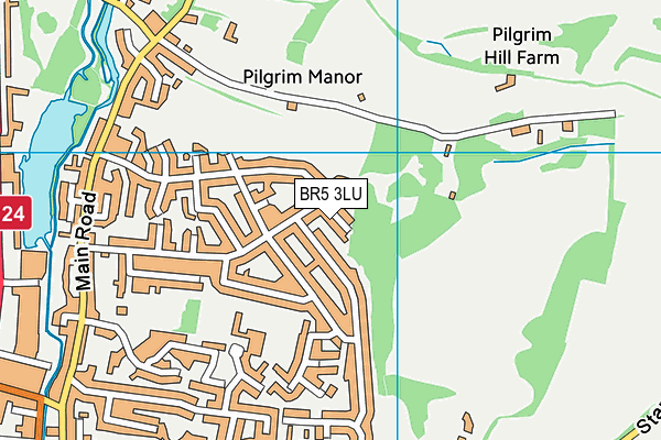 BR5 3LU map - OS VectorMap District (Ordnance Survey)