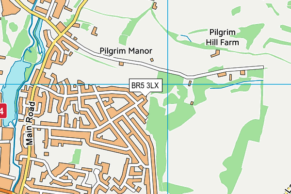 BR5 3LX map - OS VectorMap District (Ordnance Survey)