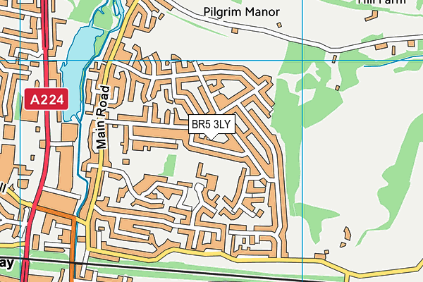 BR5 3LY map - OS VectorMap District (Ordnance Survey)