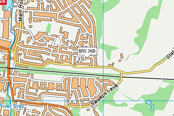 BR5 3NB map - OS VectorMap District (Ordnance Survey)