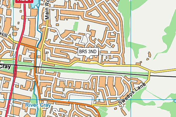 BR5 3ND map - OS VectorMap District (Ordnance Survey)