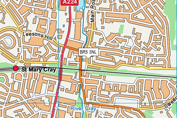 BR5 3NL map - OS VectorMap District (Ordnance Survey)