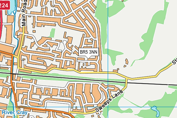 BR5 3NN map - OS VectorMap District (Ordnance Survey)