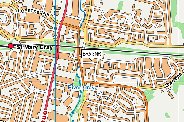 BR5 3NR map - OS VectorMap District (Ordnance Survey)